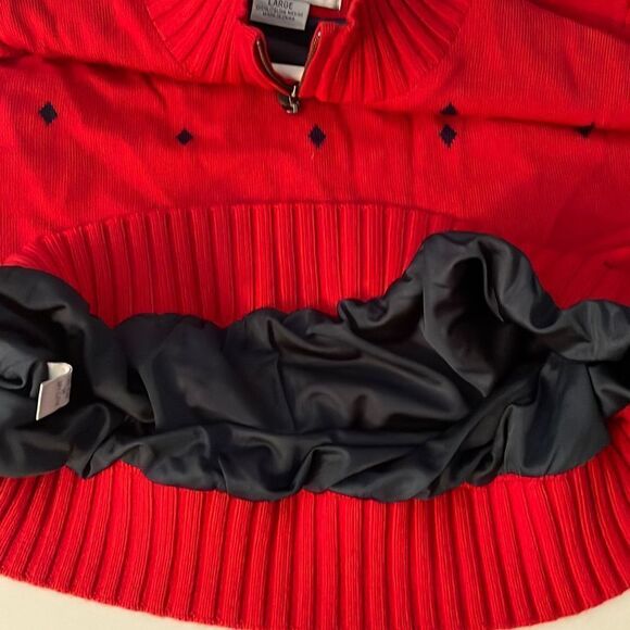 Martin Red Diamond Italian Merino Wool lined Golf Wind Vest Large - Picture 5 of 6